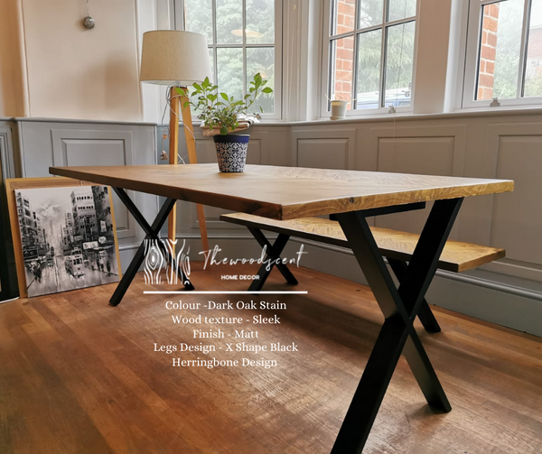 Herringbone online wood desk