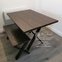 Reclaimed Scaffold Boards Industrial Style Dining Table