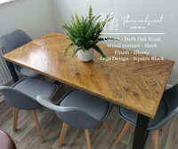 Chevron Design Reclaimed Wood Dining Table