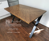 Herringbone Design Reclaimed Wood Industrial Style Dining Table