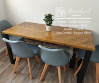 Chevron Design Reclaimed Wood Dining Table