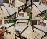 Timber Joists Reclaimed Wood Garden Bench