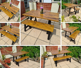 Reclaimed Scaffold Boards Garden Bench