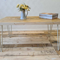 Reclaimed Scaffold Boards Industrial Style Coffee Table