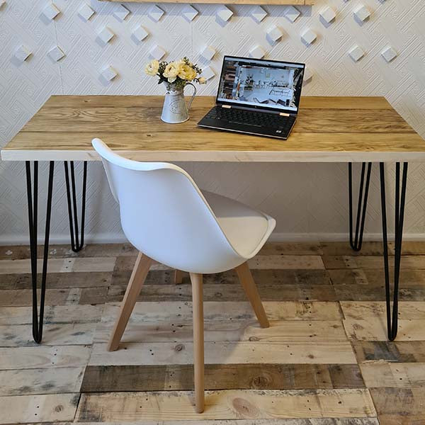 Reclaimed Wood Scaffold Boards Industrial Style Desk